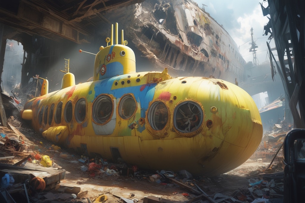 The yellow submarine became a tin can.