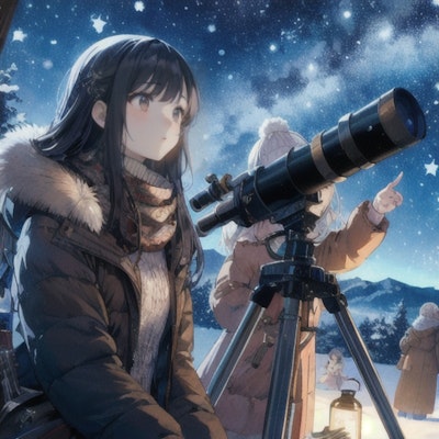 雪夜の星