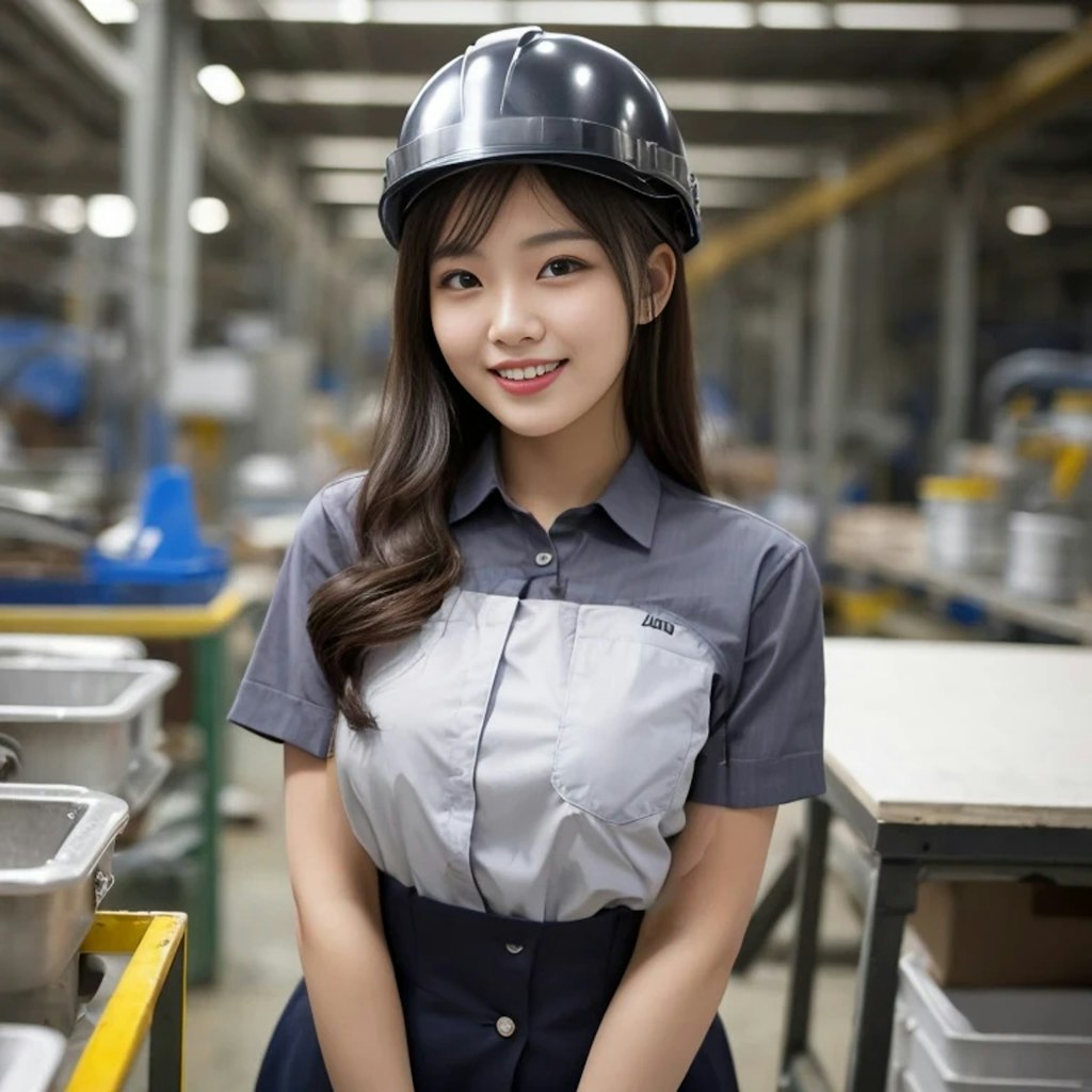 工場で働く女性
