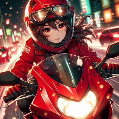 赤いバイク2