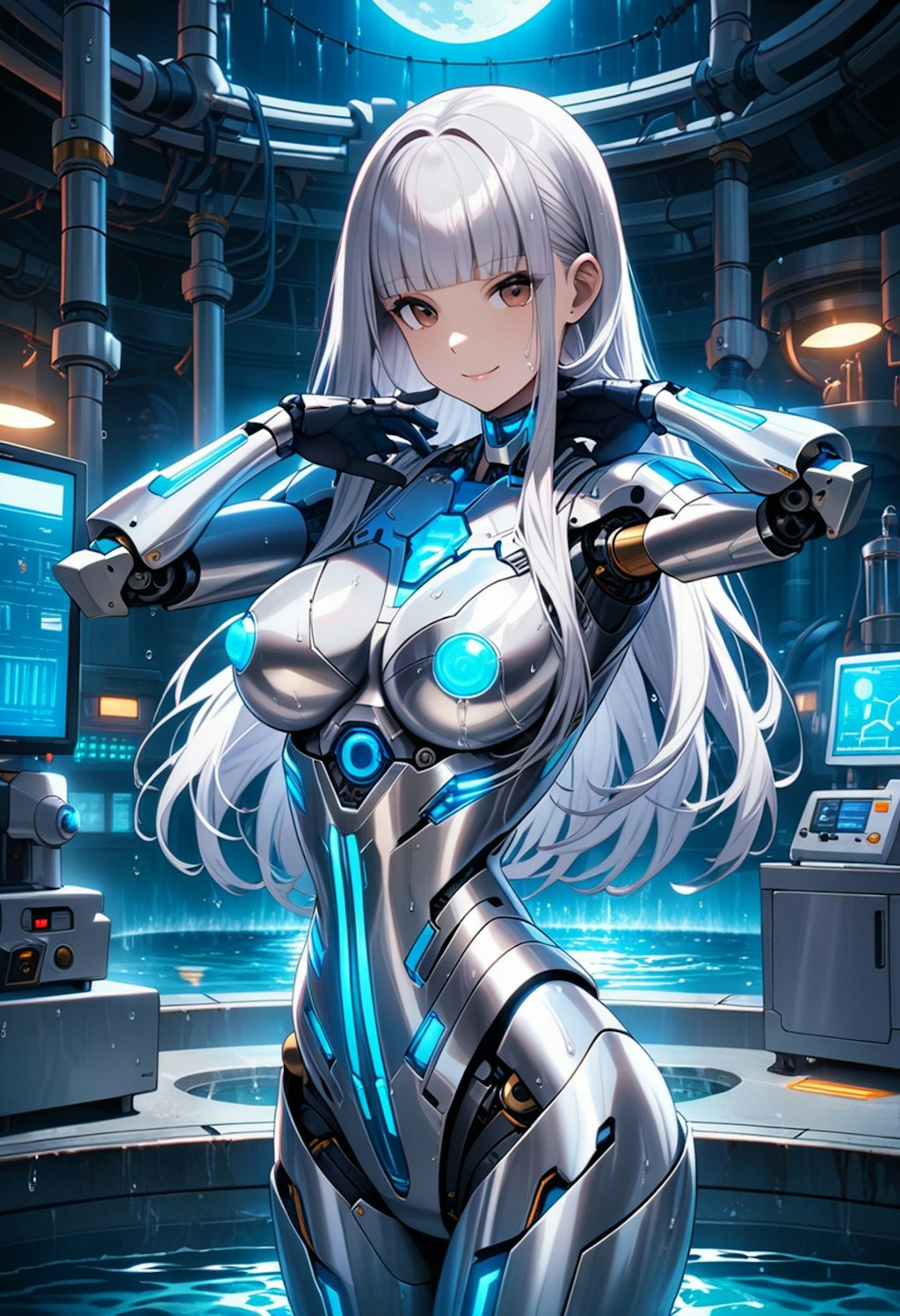 glowing nipples メカ子