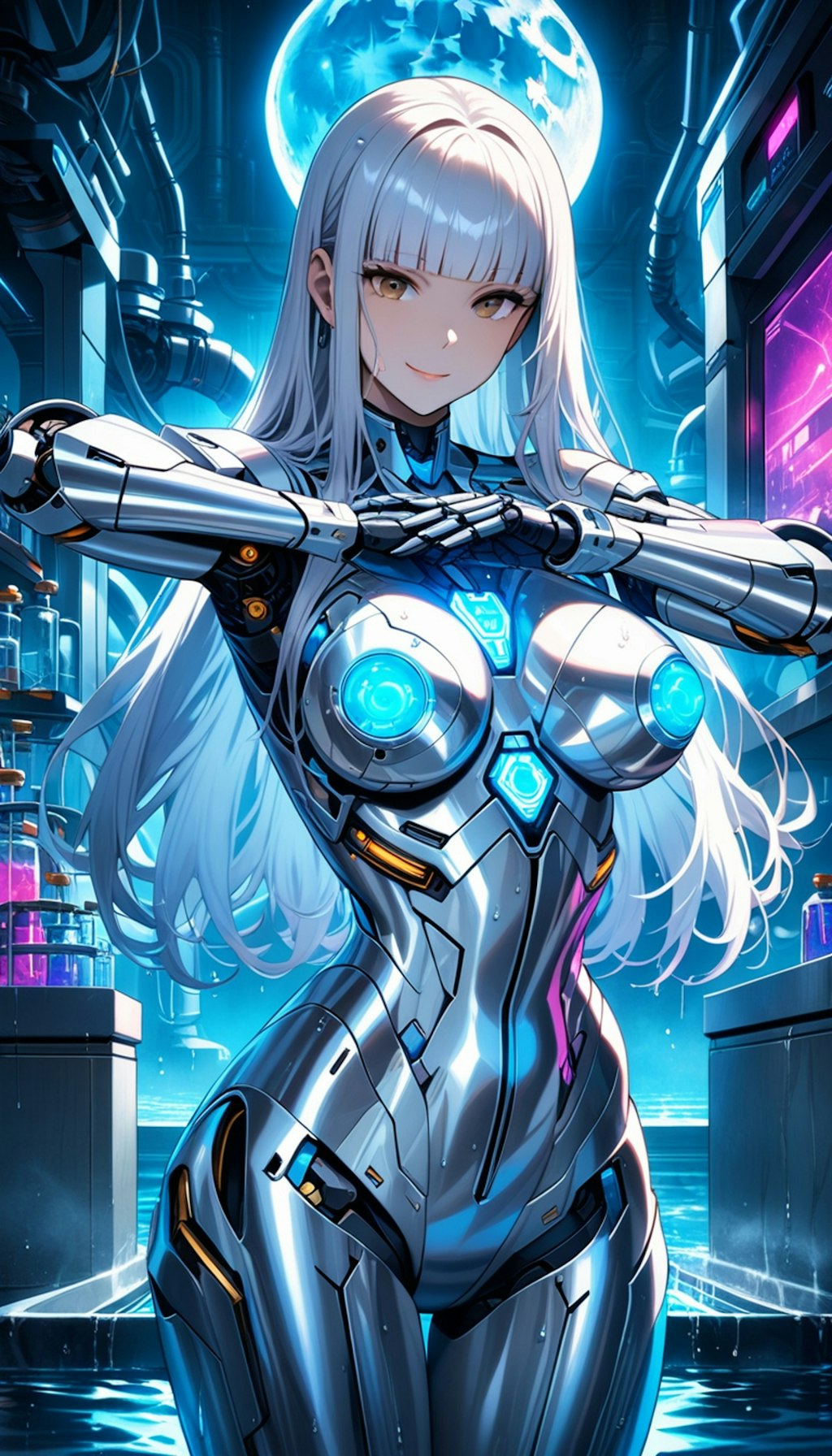 glowing nipples メカ子