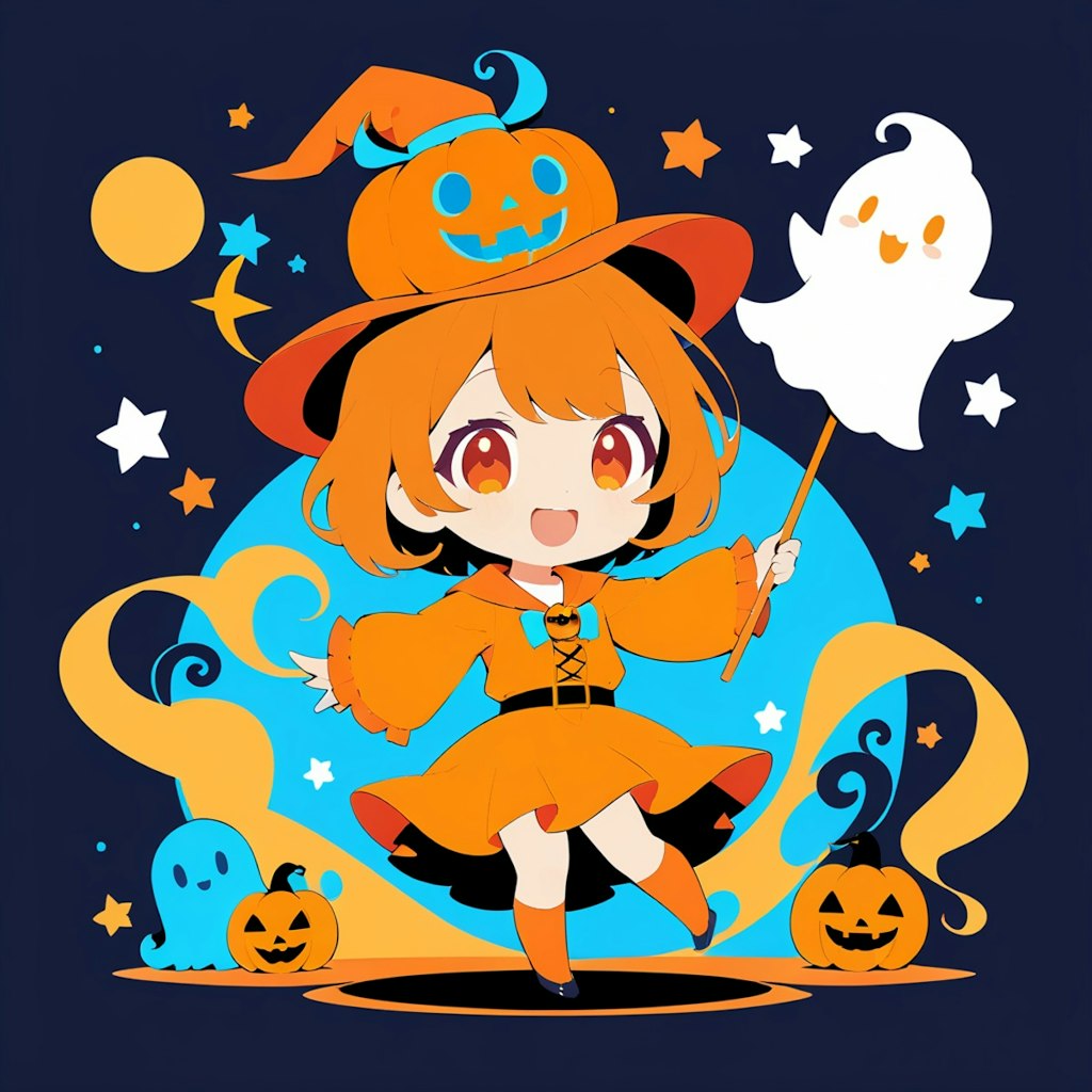 踊るハロウィンガール