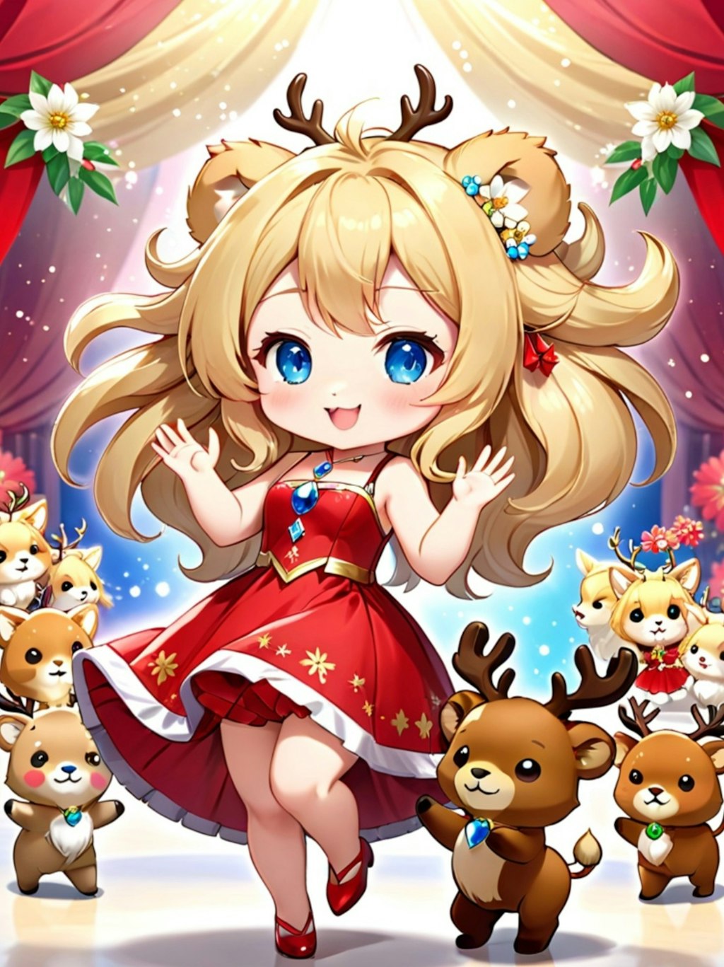 クリスマスの栗毛ちゃん