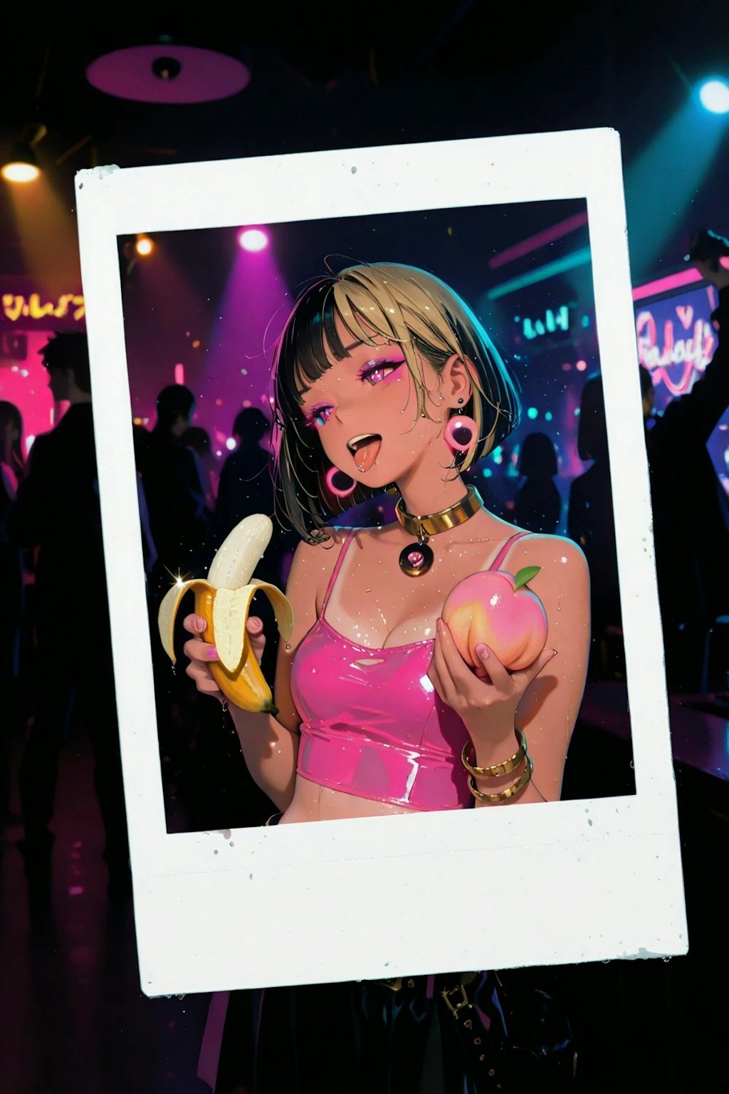 桃とバナナ