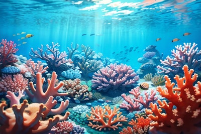 海底のサンゴ礁