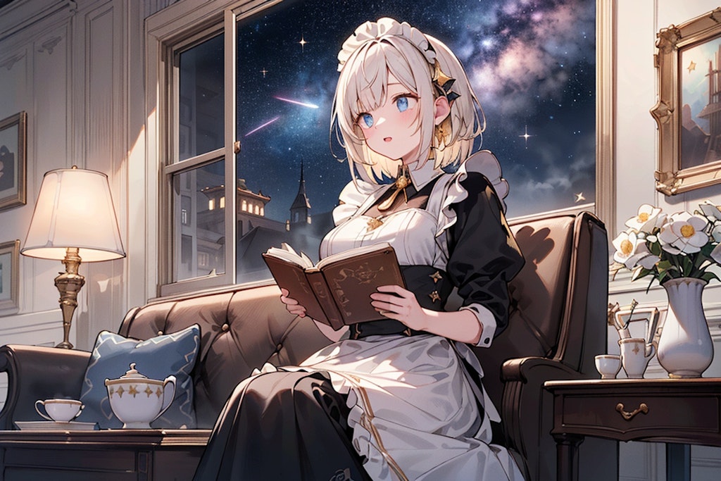 メイドさんが読書01(やりたかったのはこうではない)