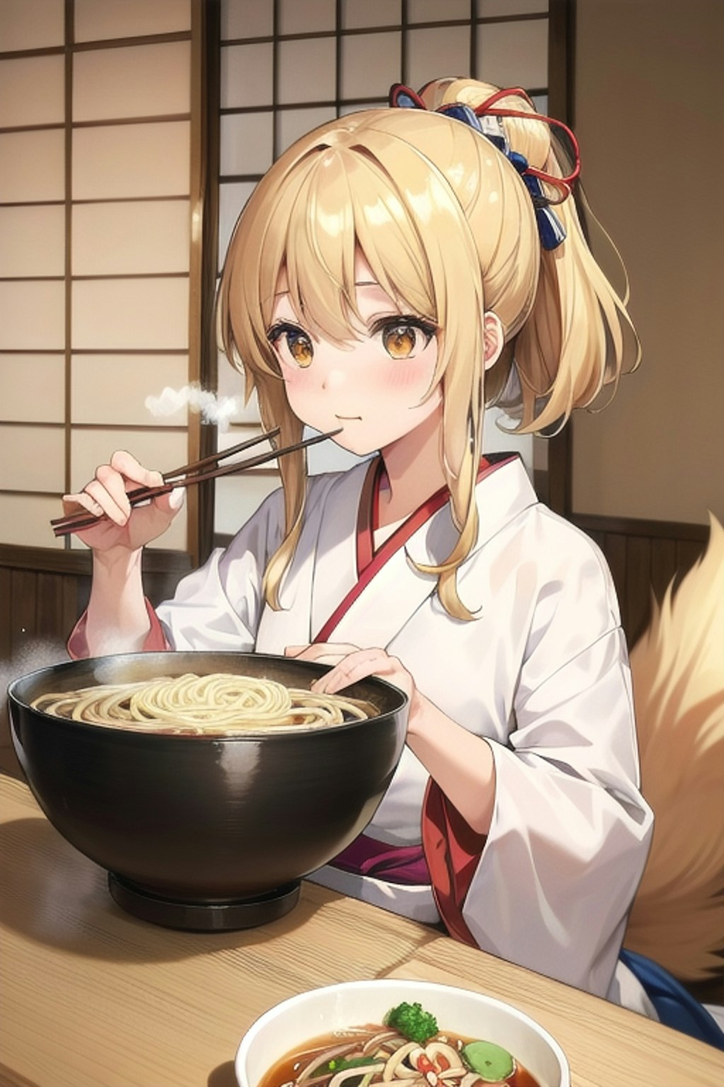 年越し蕎麦(あらあら、耳が出ちゃってますよ)