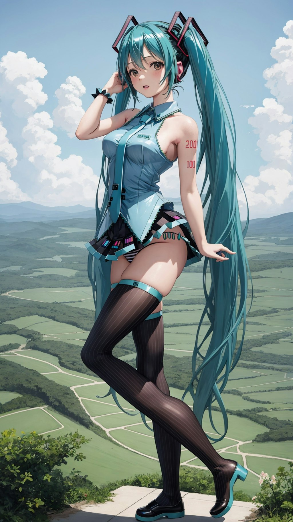 初音ミク風コスプレ撮影　その3