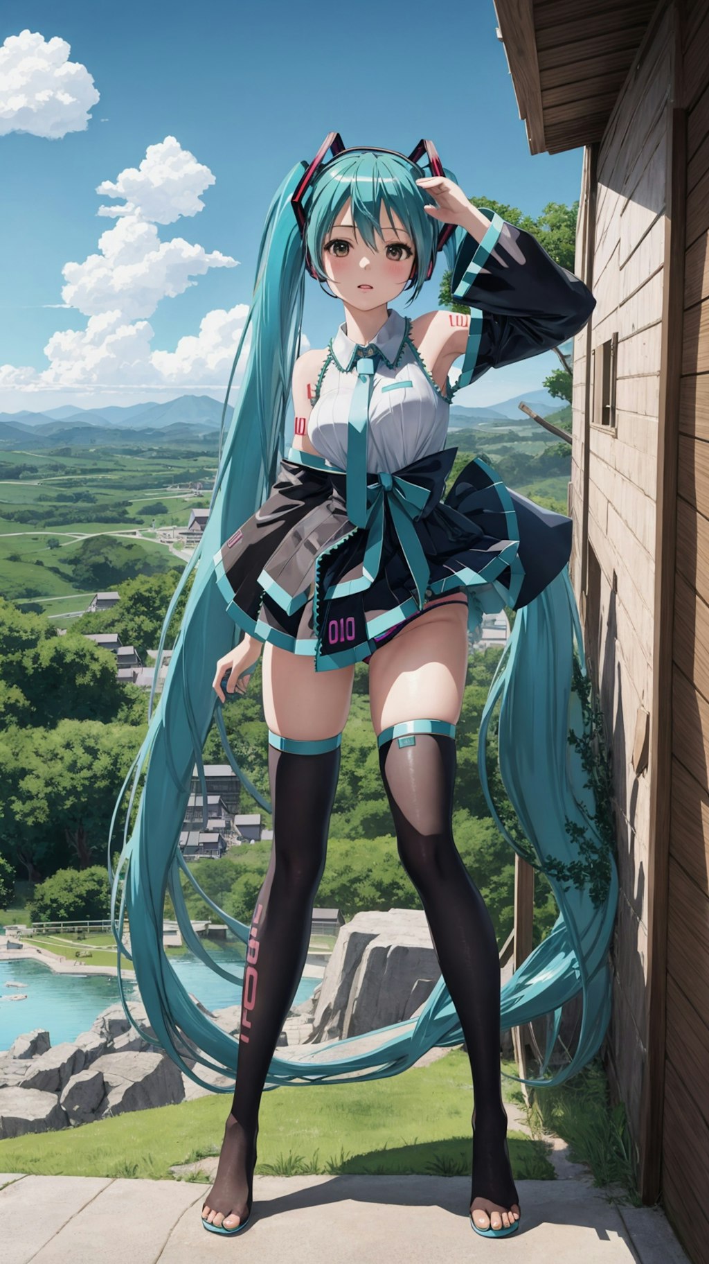 初音ミク風コスプレ撮影　その3