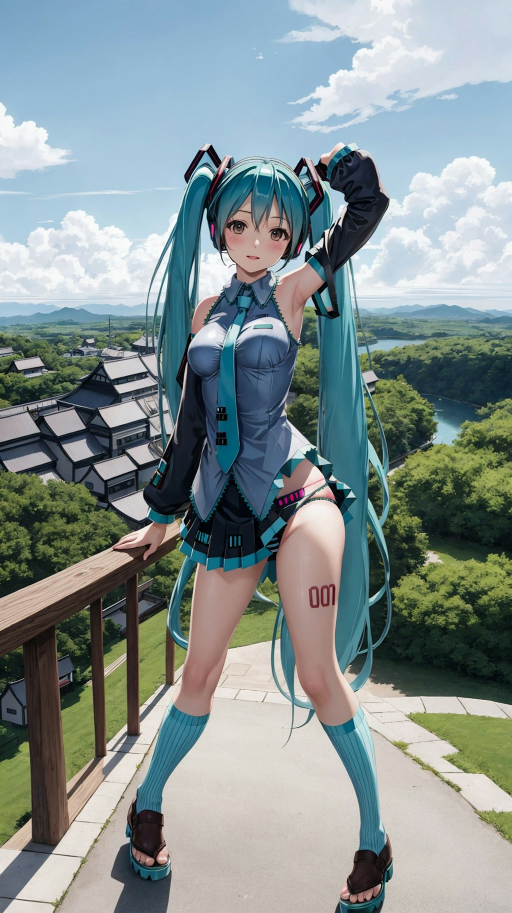 初音ミク風コスプレ撮影　その3