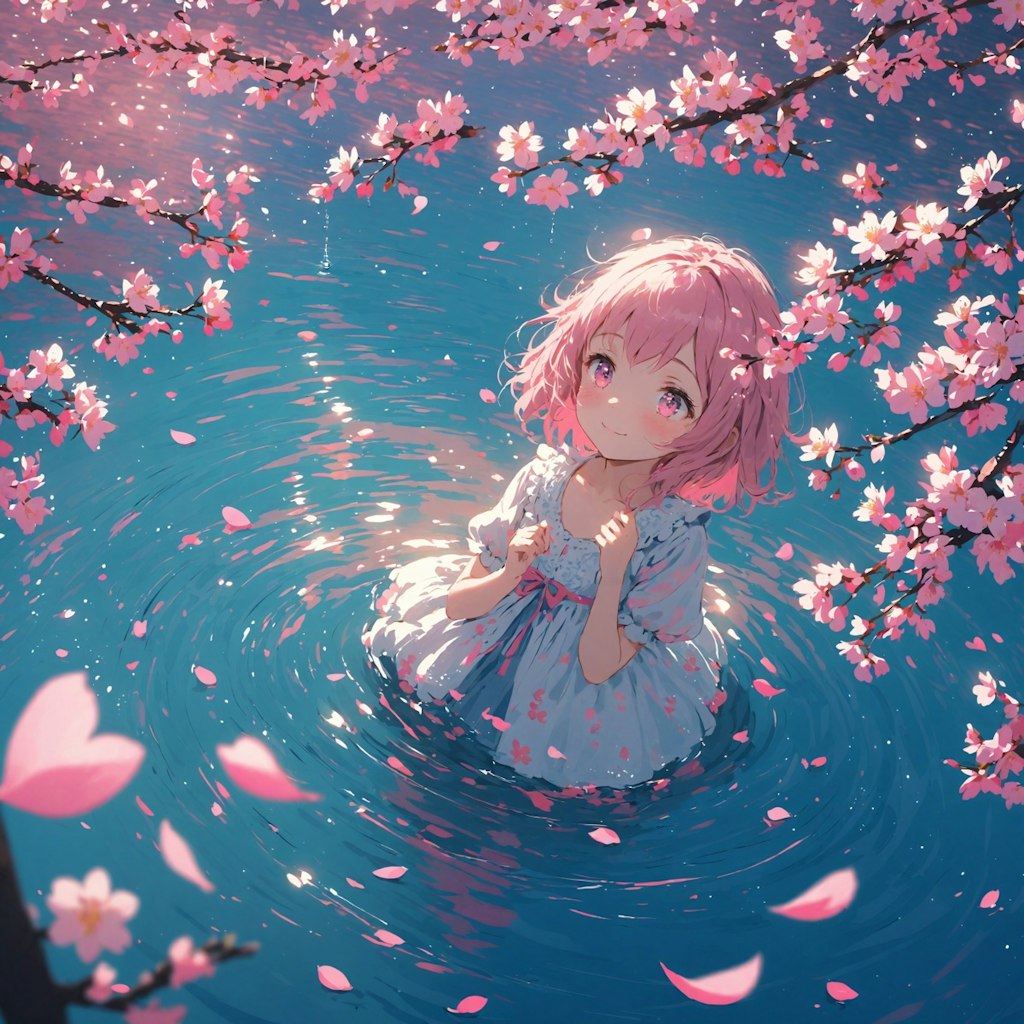 水辺の桜