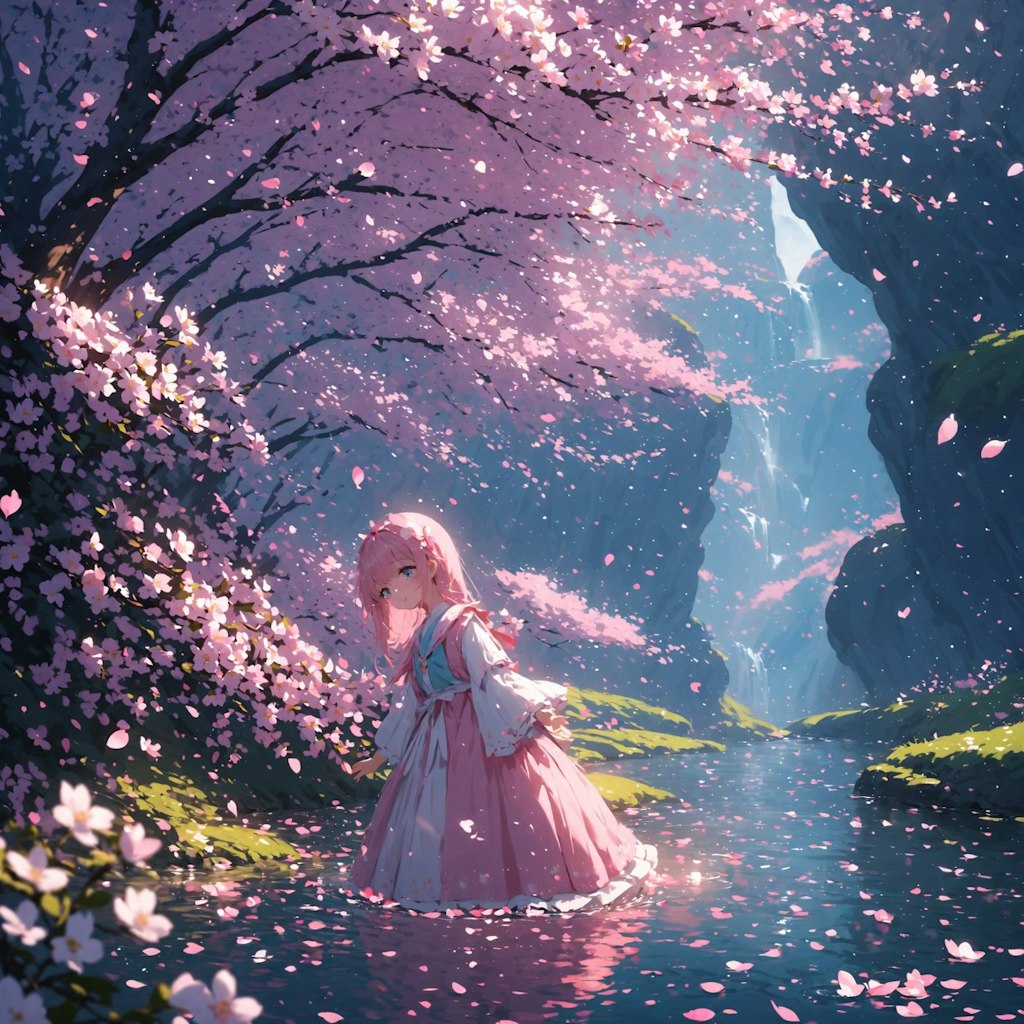 水辺の桜