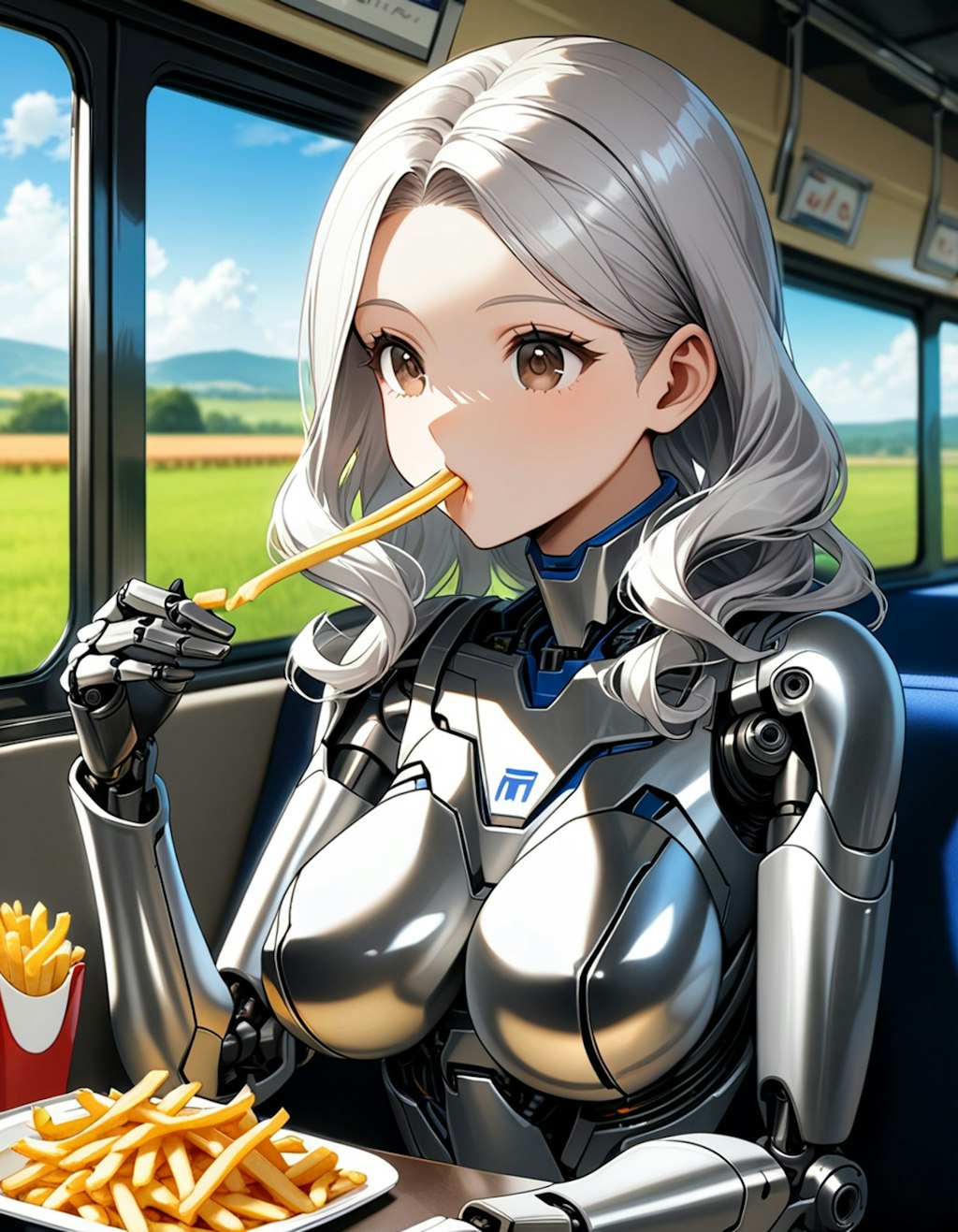 食堂車の日のメカ子