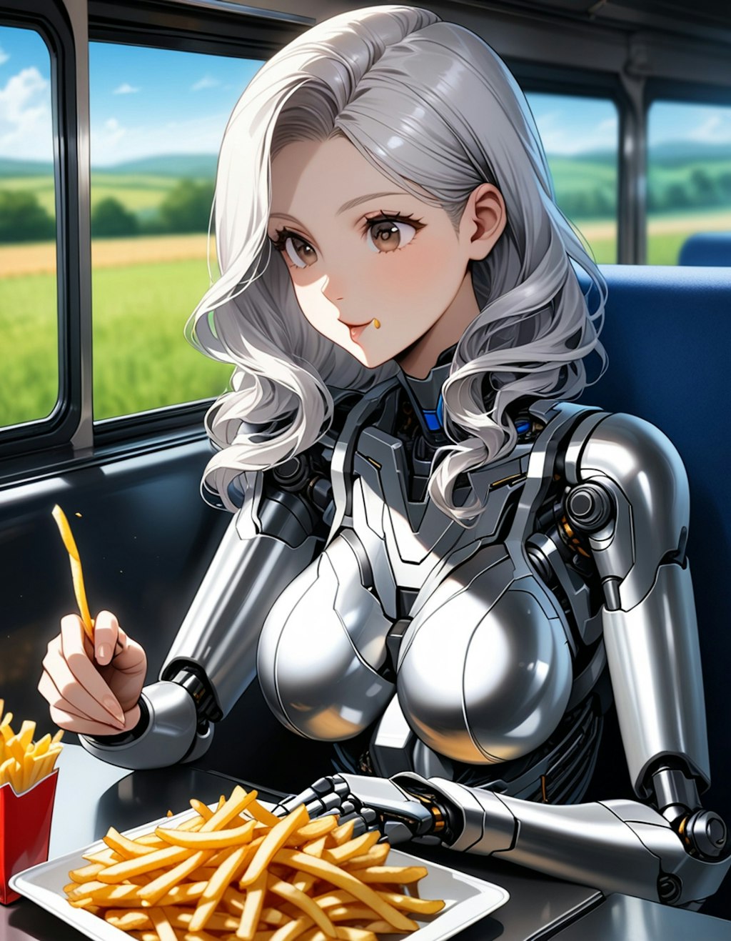 食堂車の日のメカ子