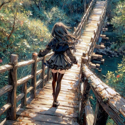 木の橋と少女42