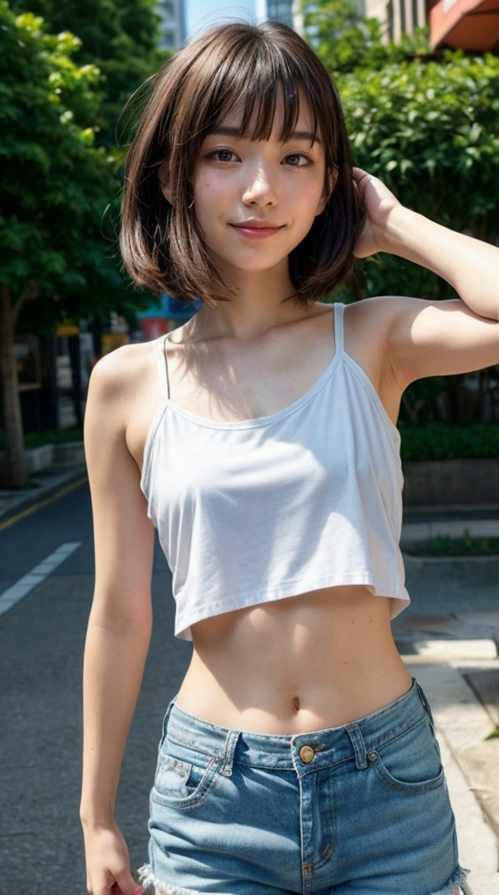 white tanktop armpit