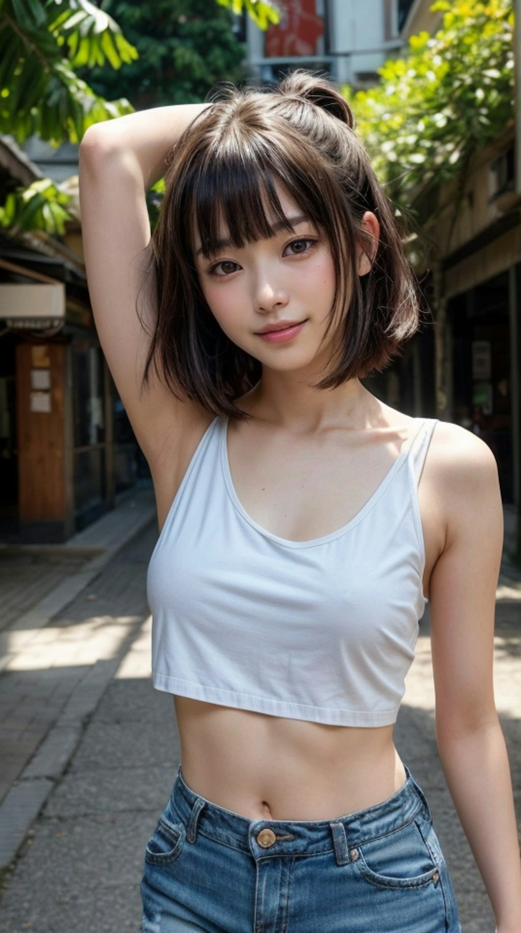 white tanktop armpit