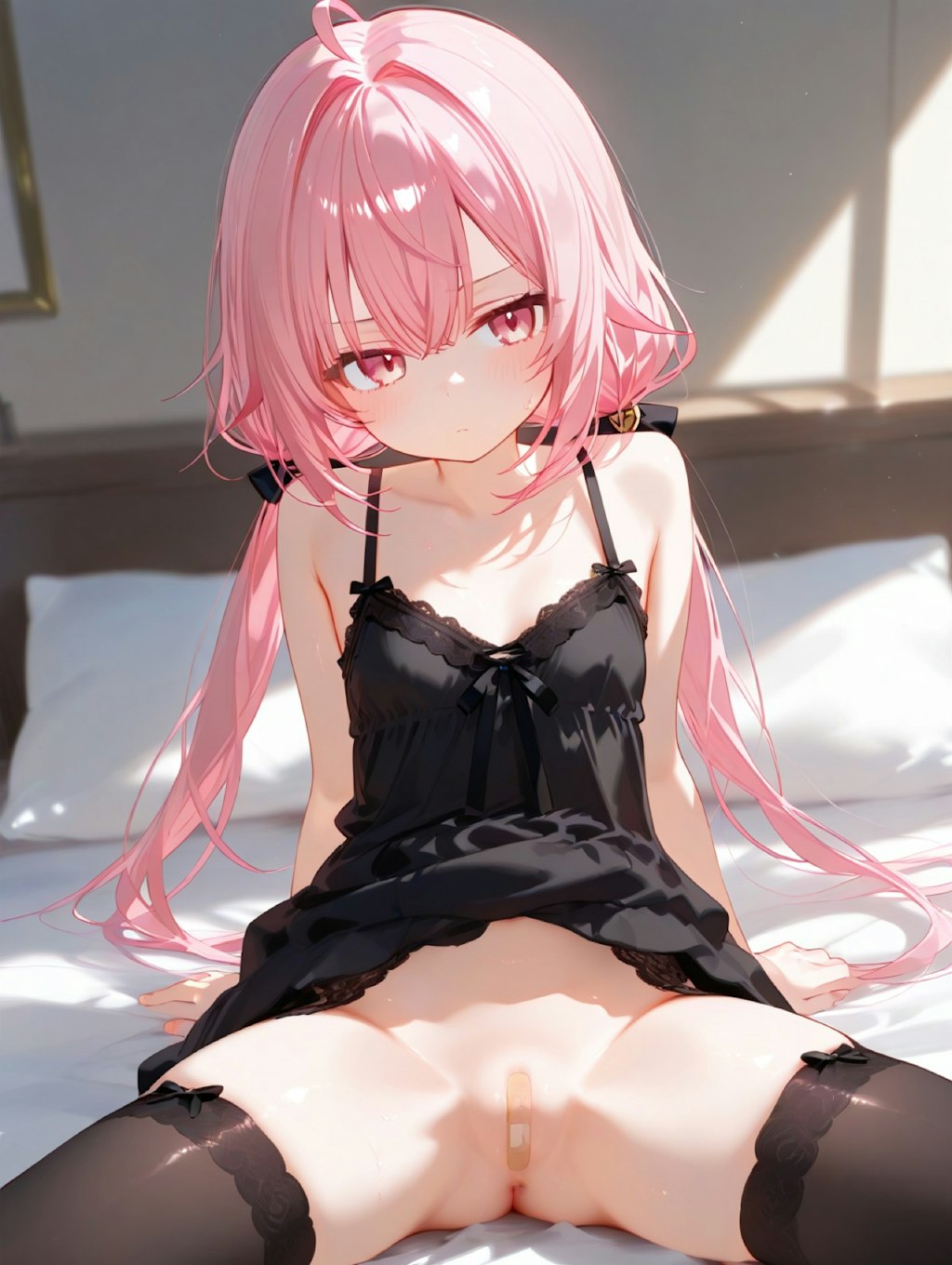 ピンク髪ちゃんのーぱてぃ絆創膏チャレンジ
