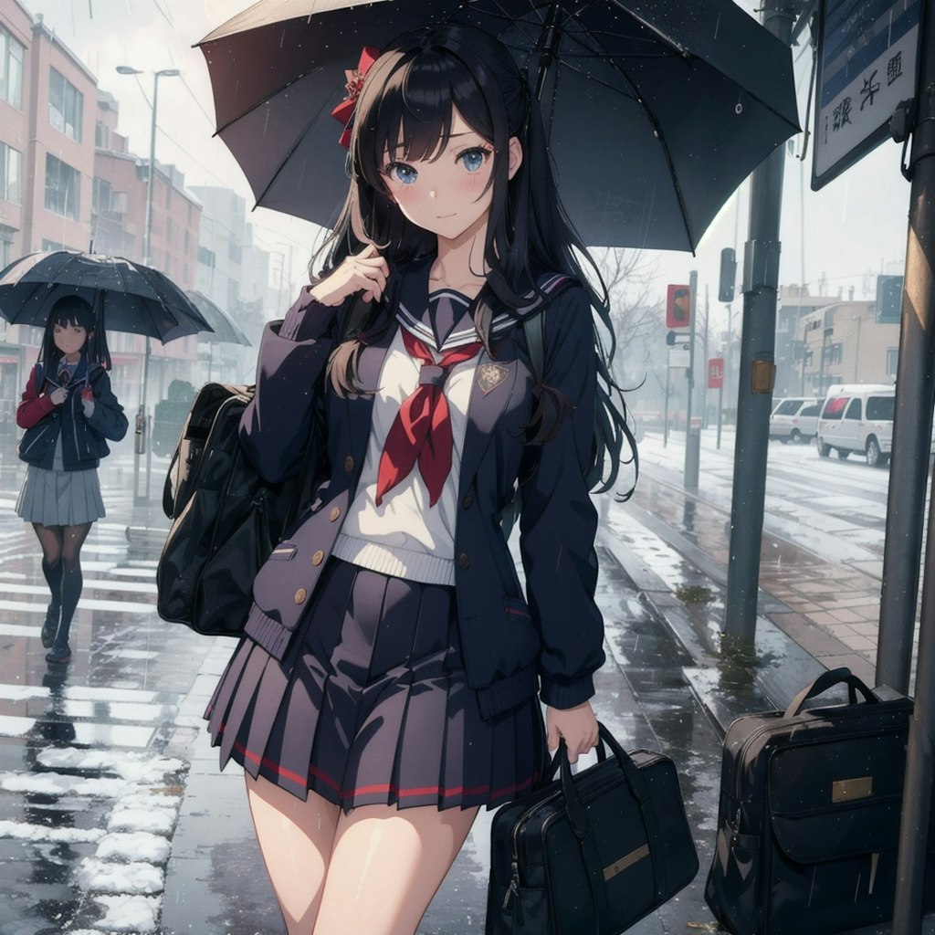 今朝は雨ですね。