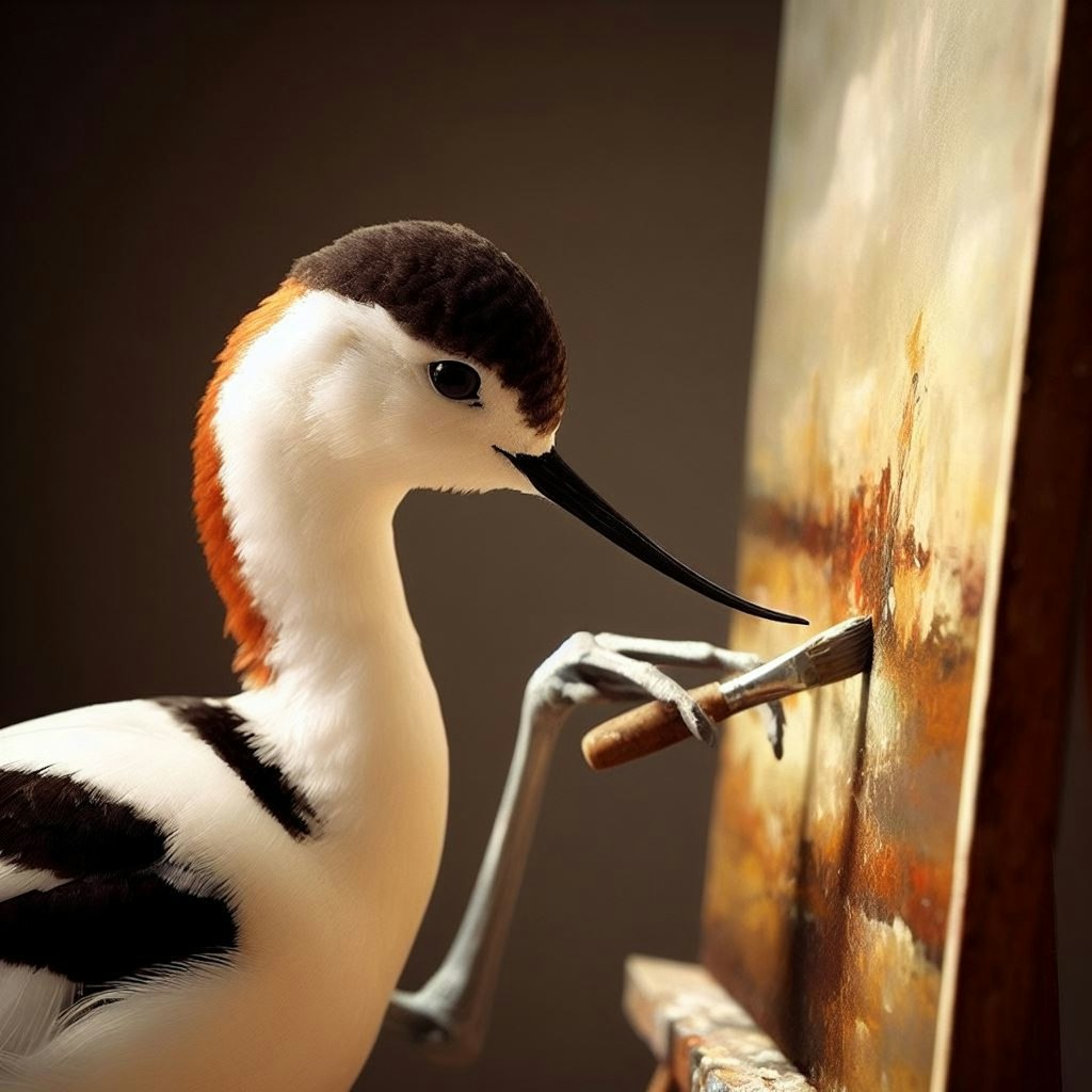 Shorebird painting