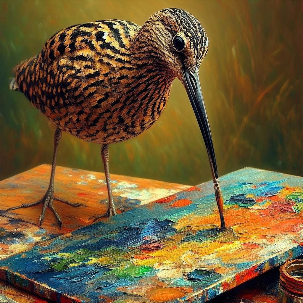 Shorebird painting