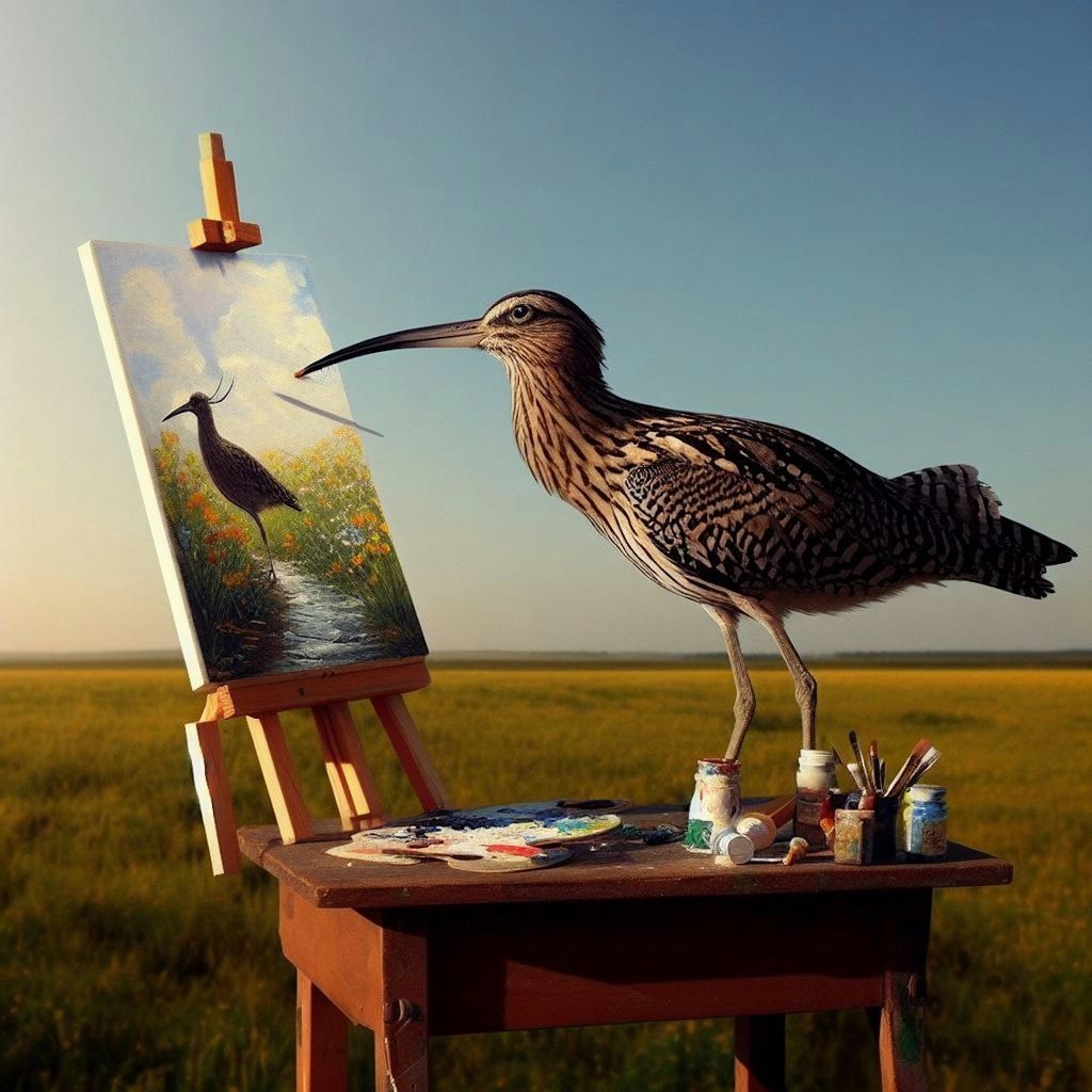 Shorebird painting