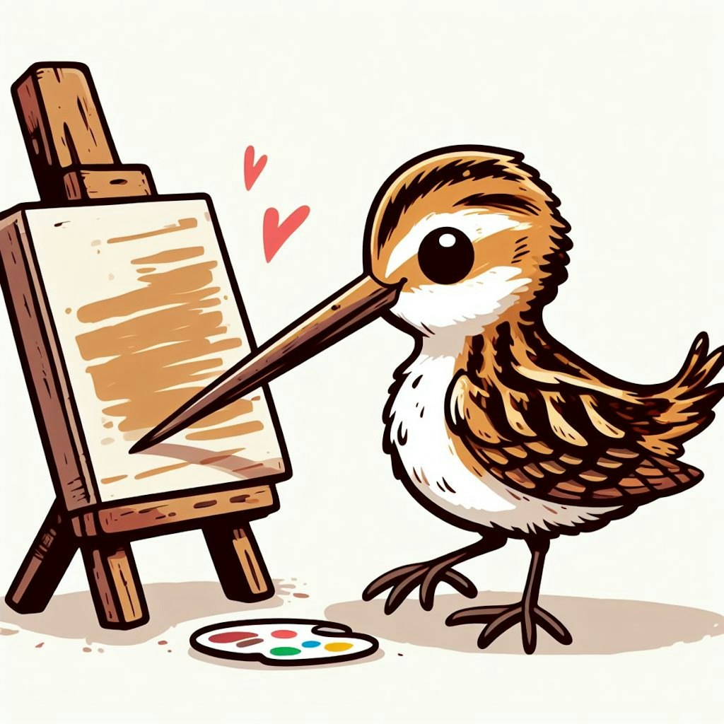 Shorebird painting