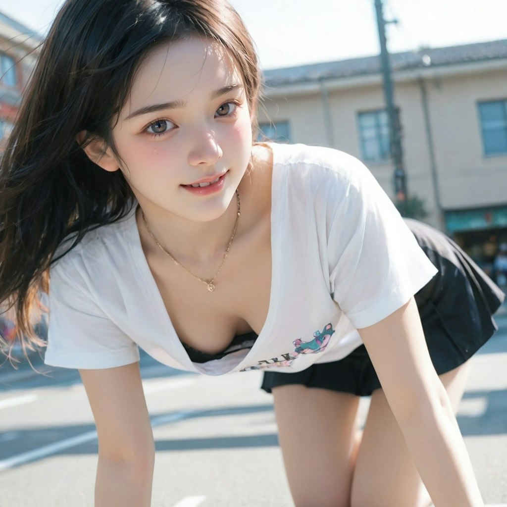 迷子の僕を心配してくれるお姉さん
