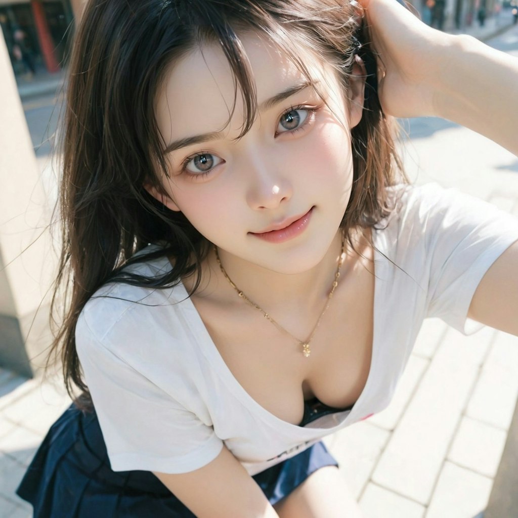 迷子の僕を心配してくれるお姉さん