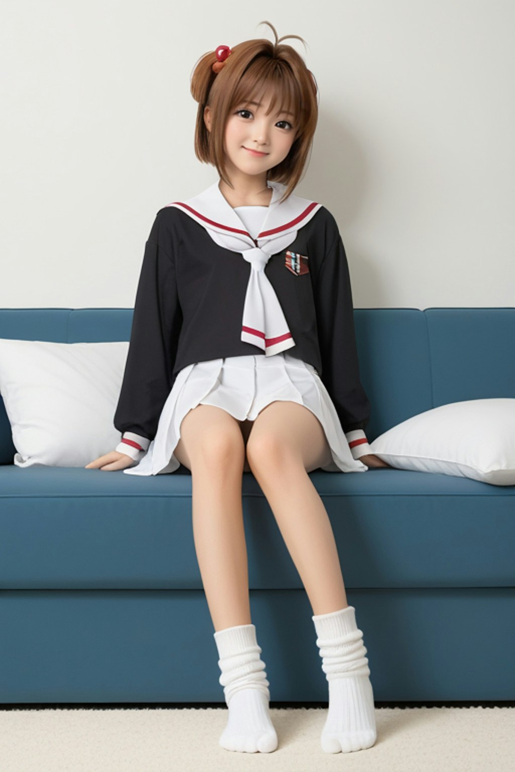 彼女にCARDCAPTOR SAKURAのコスプレを