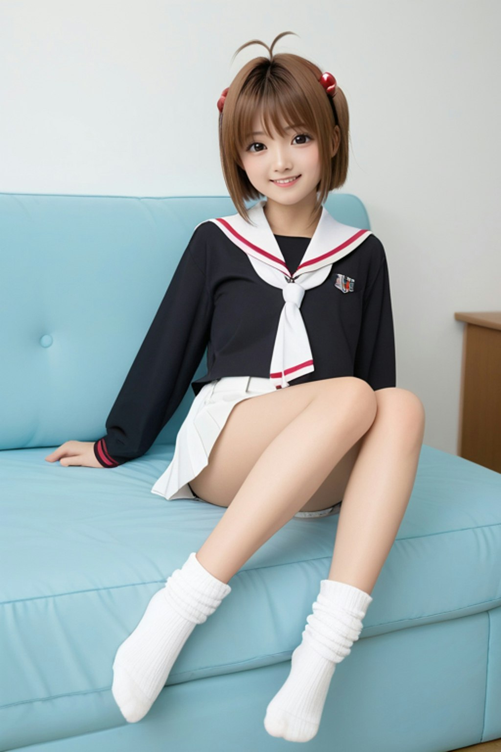 彼女にCARDCAPTOR SAKURAのコスプレを