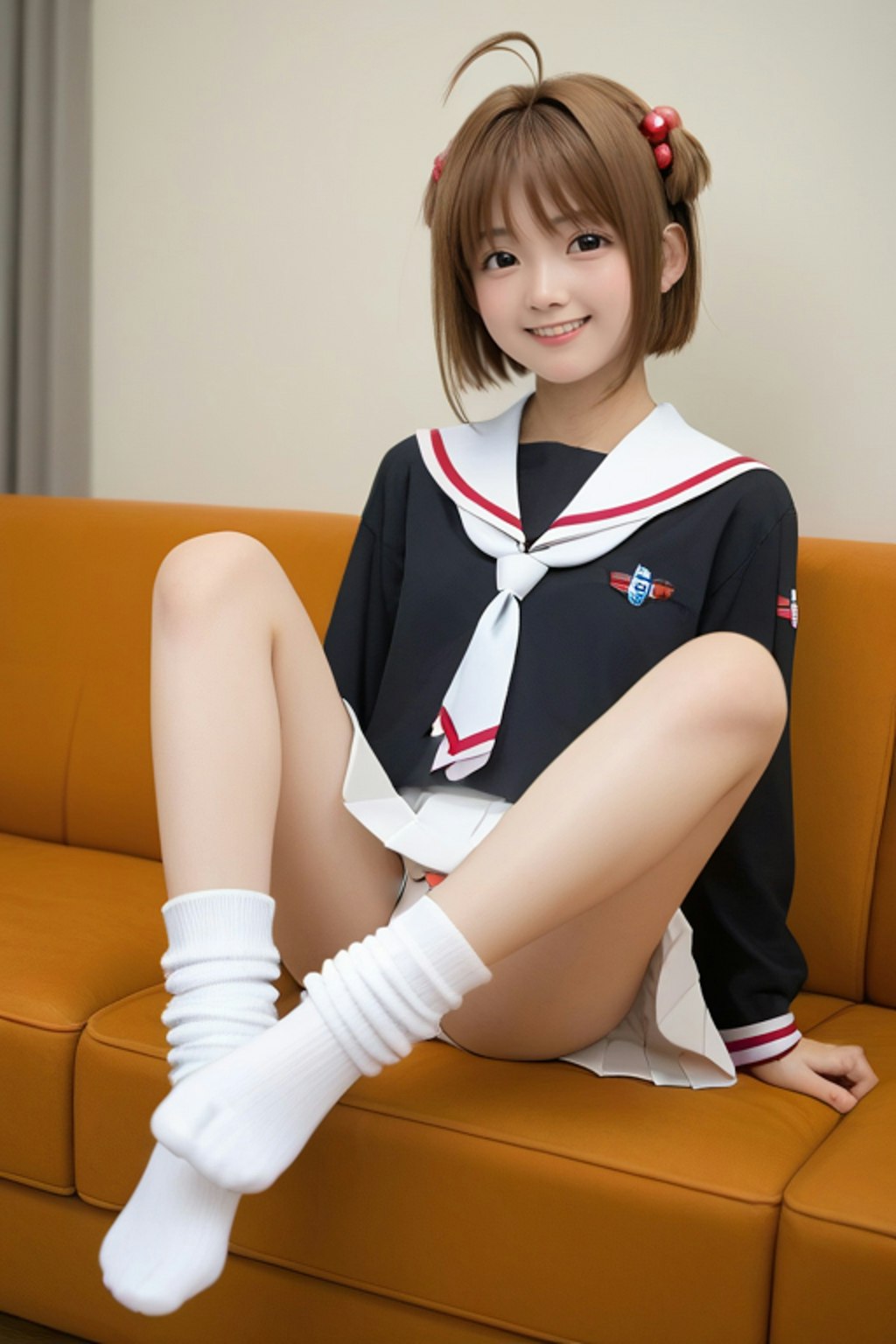 彼女にCARDCAPTOR SAKURAのコスプレを