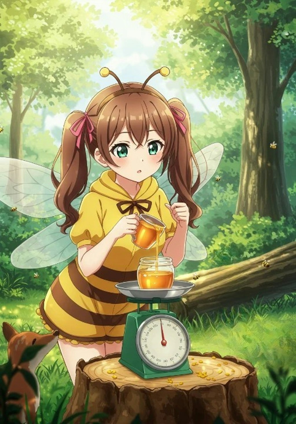 ハチミツを計量