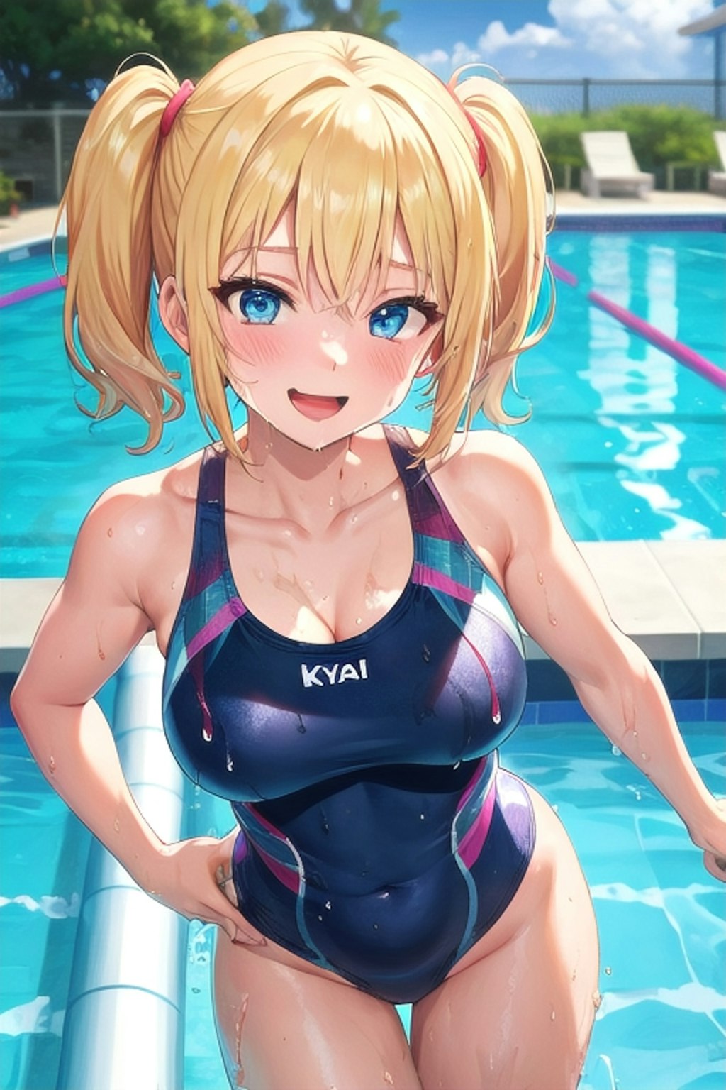 Swimsuit by the pool