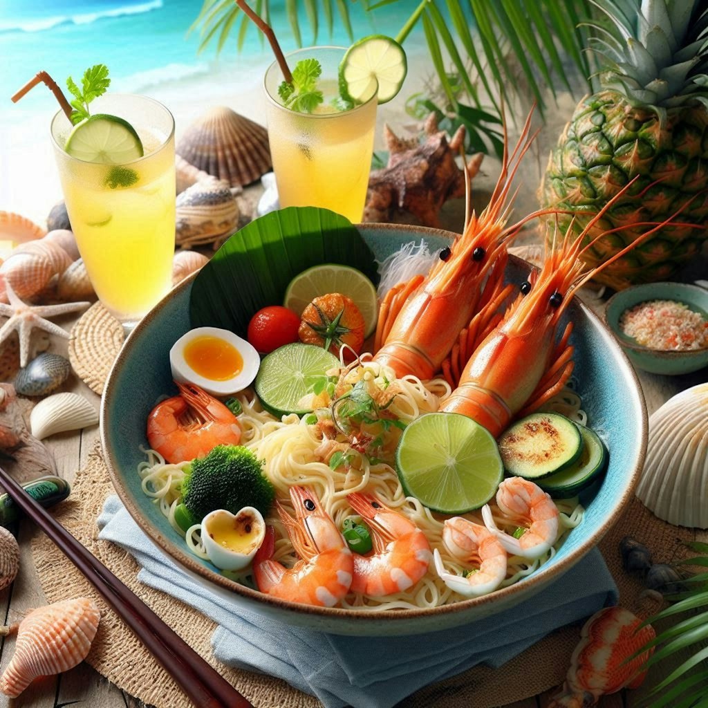 南国のseafood noodle