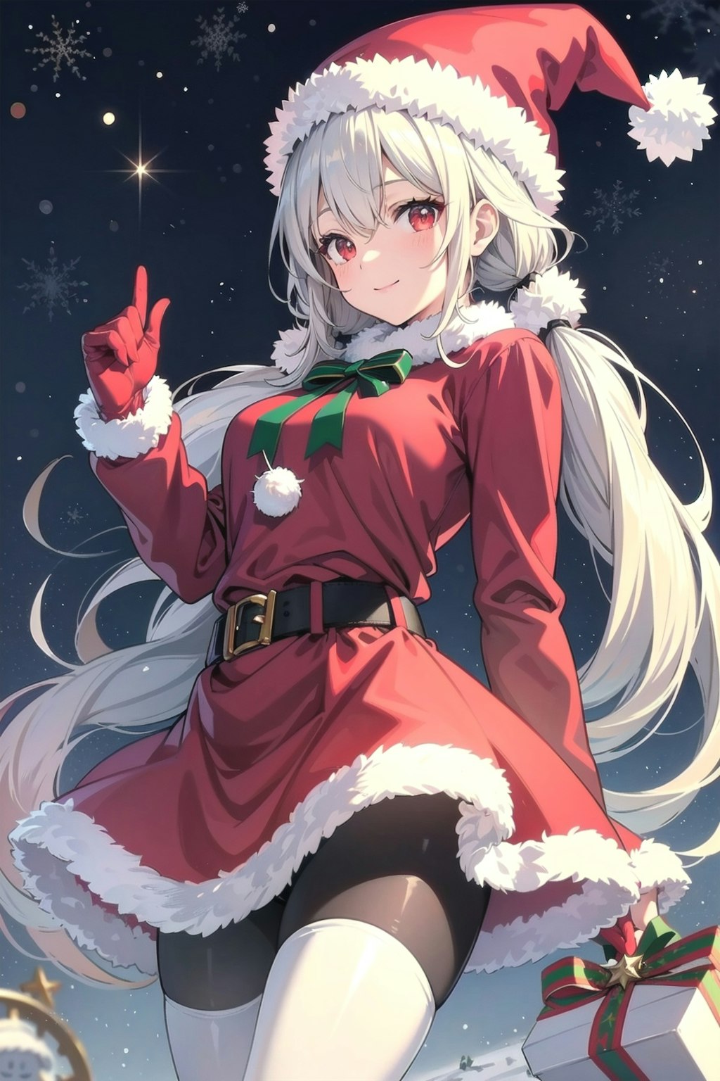 クリスマスだよ！銀髪おさげちゃん