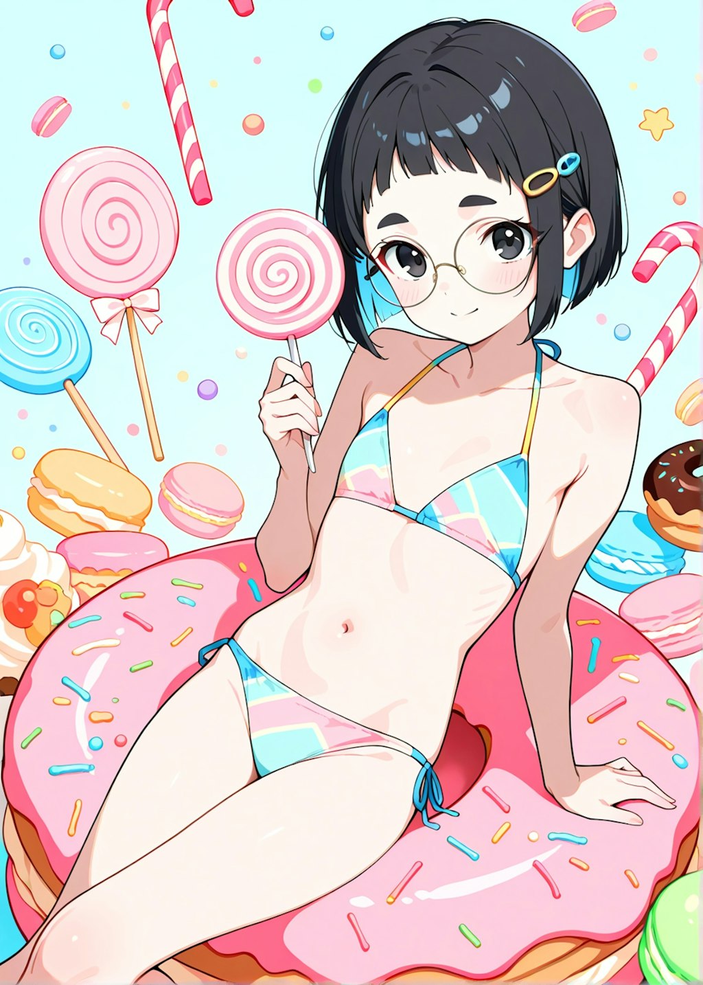 マカロンｘめがねちゃんｘビキニ