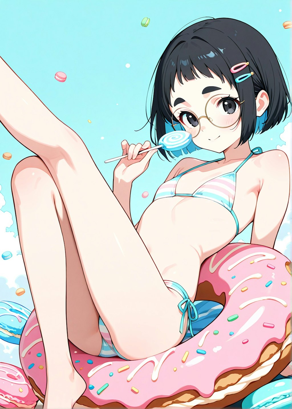 マカロンｘめがねちゃんｘビキニ