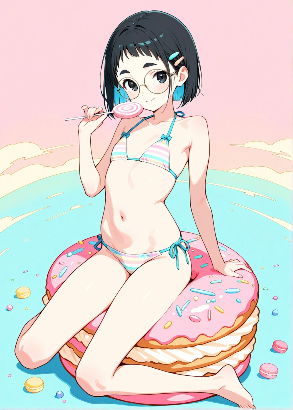 マカロンｘめがねちゃんｘビキニ