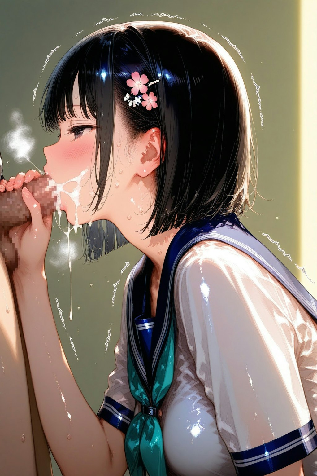 (NTR)幼馴染JK:ビデオ通話後にお掃除フェラ