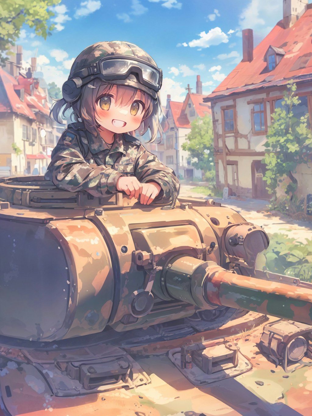 ちびっ子戦車隊員