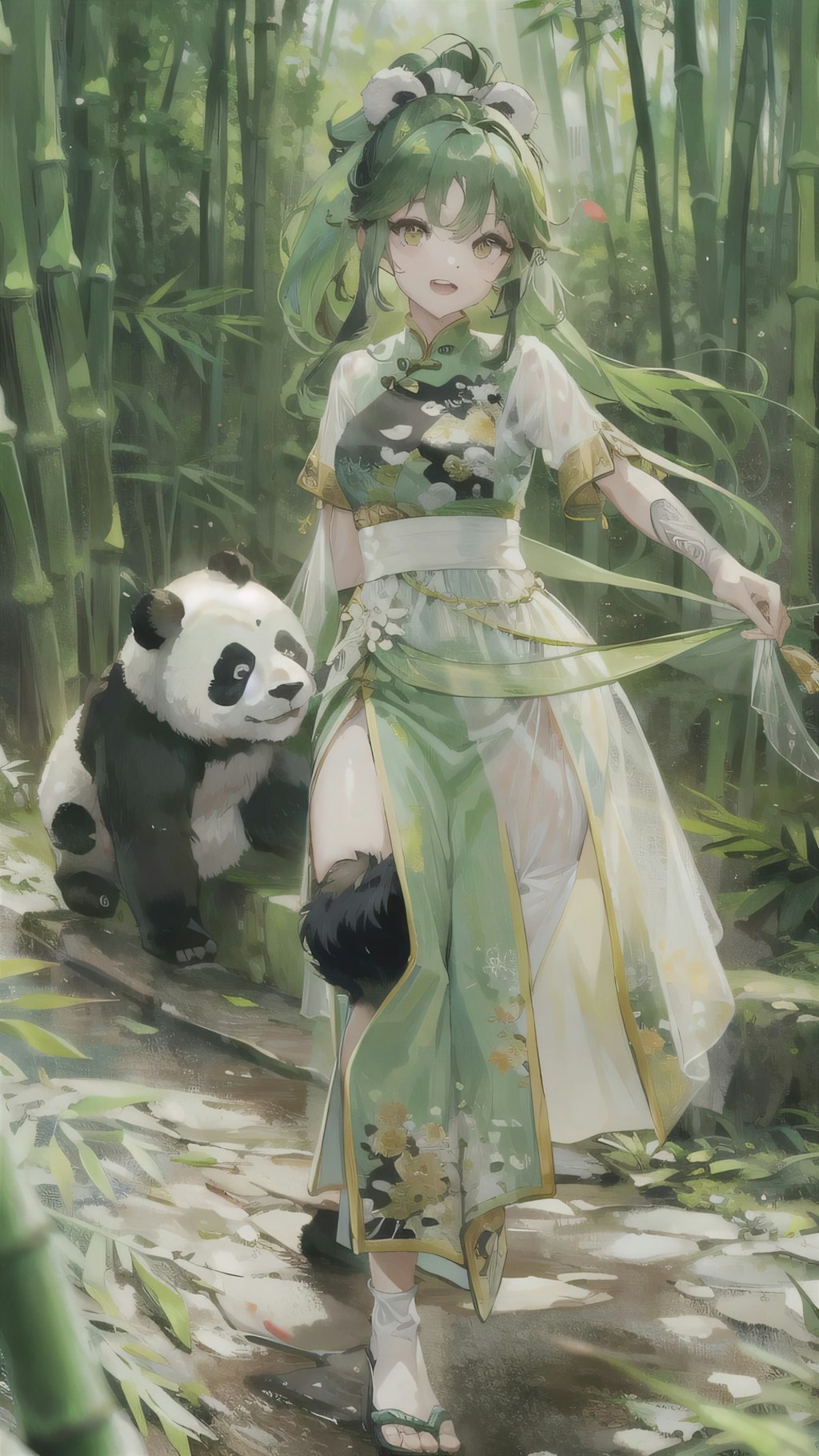 竹林公園でパンダと遭遇