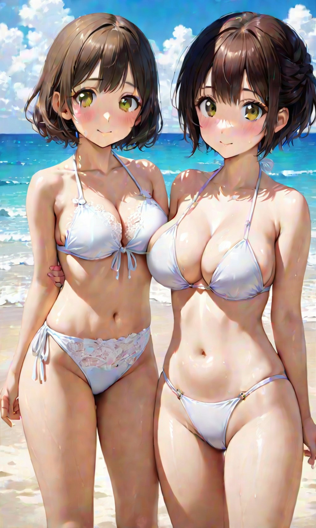 水着と女子高校生と