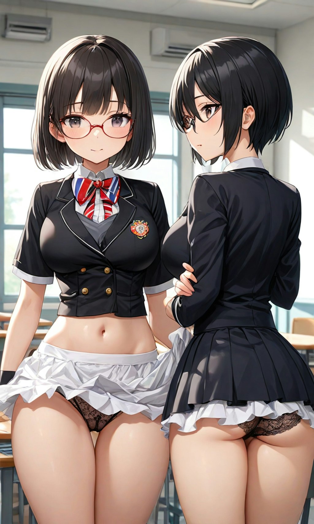 パンチラとセーラー服と眼鏡と女子高校生と