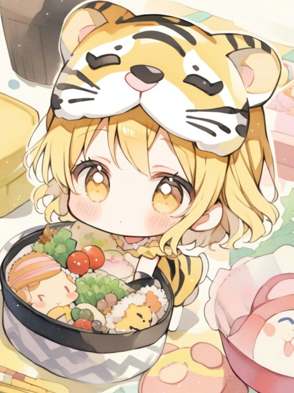 虎好き娘ちゃんのオリキャラ弁当