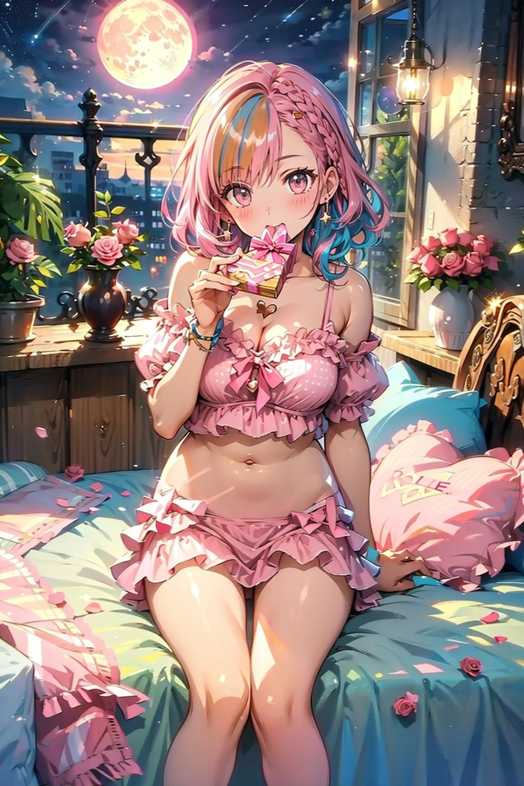 ピンク　ナイトウェア？
