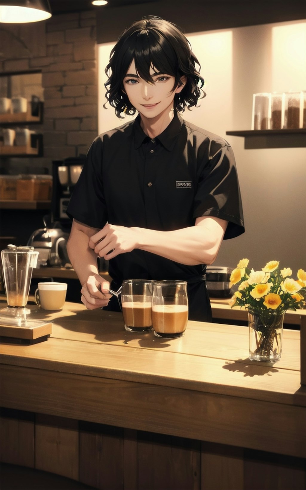 Handsome Coffee Barista