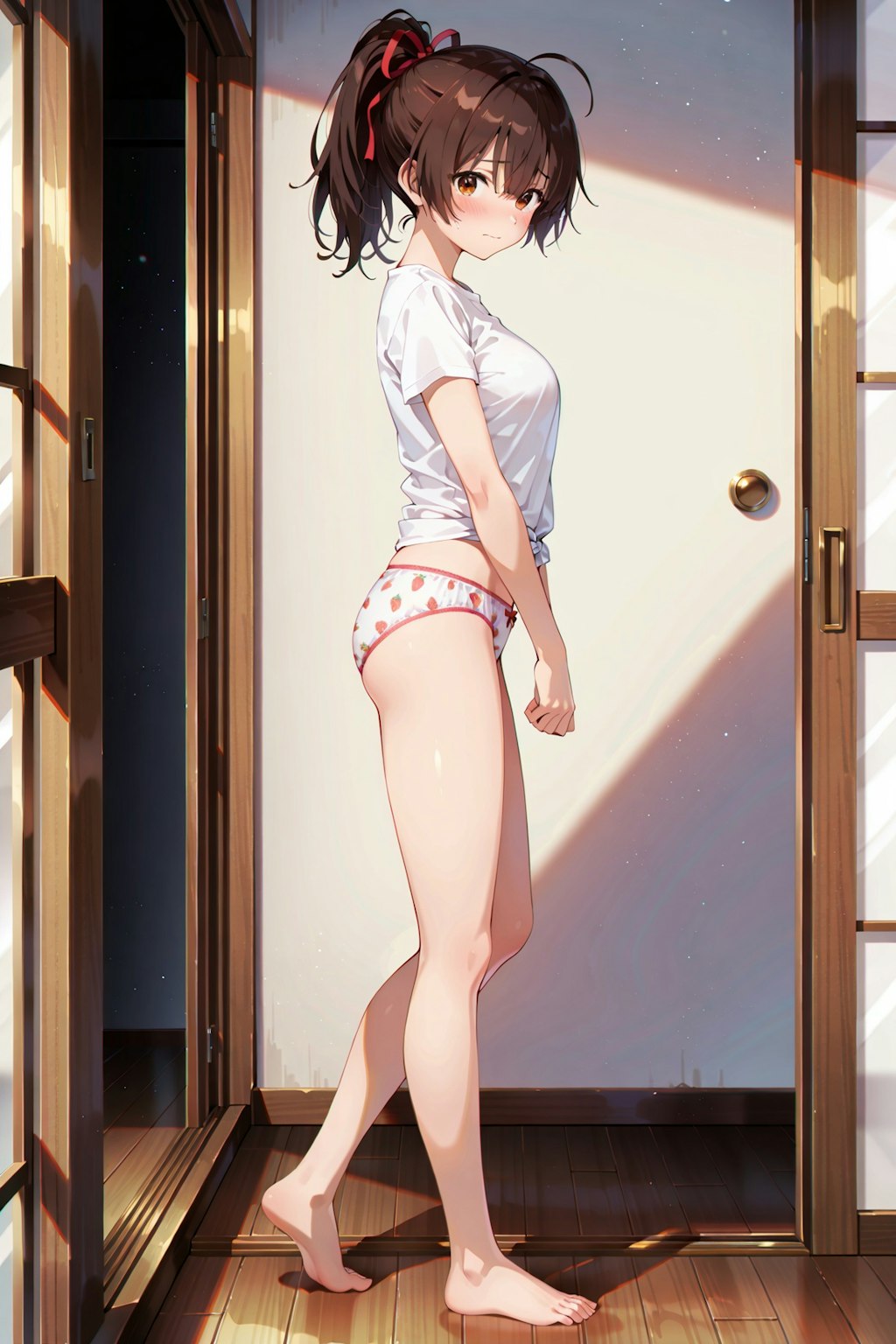シャツ＋ぱんつ＝恥じらい顔 Y718