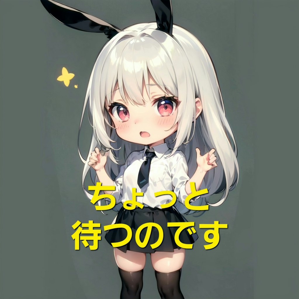 ちちぷい生成画面「ちょっと待っててね」✨みみちゃんver.🐰